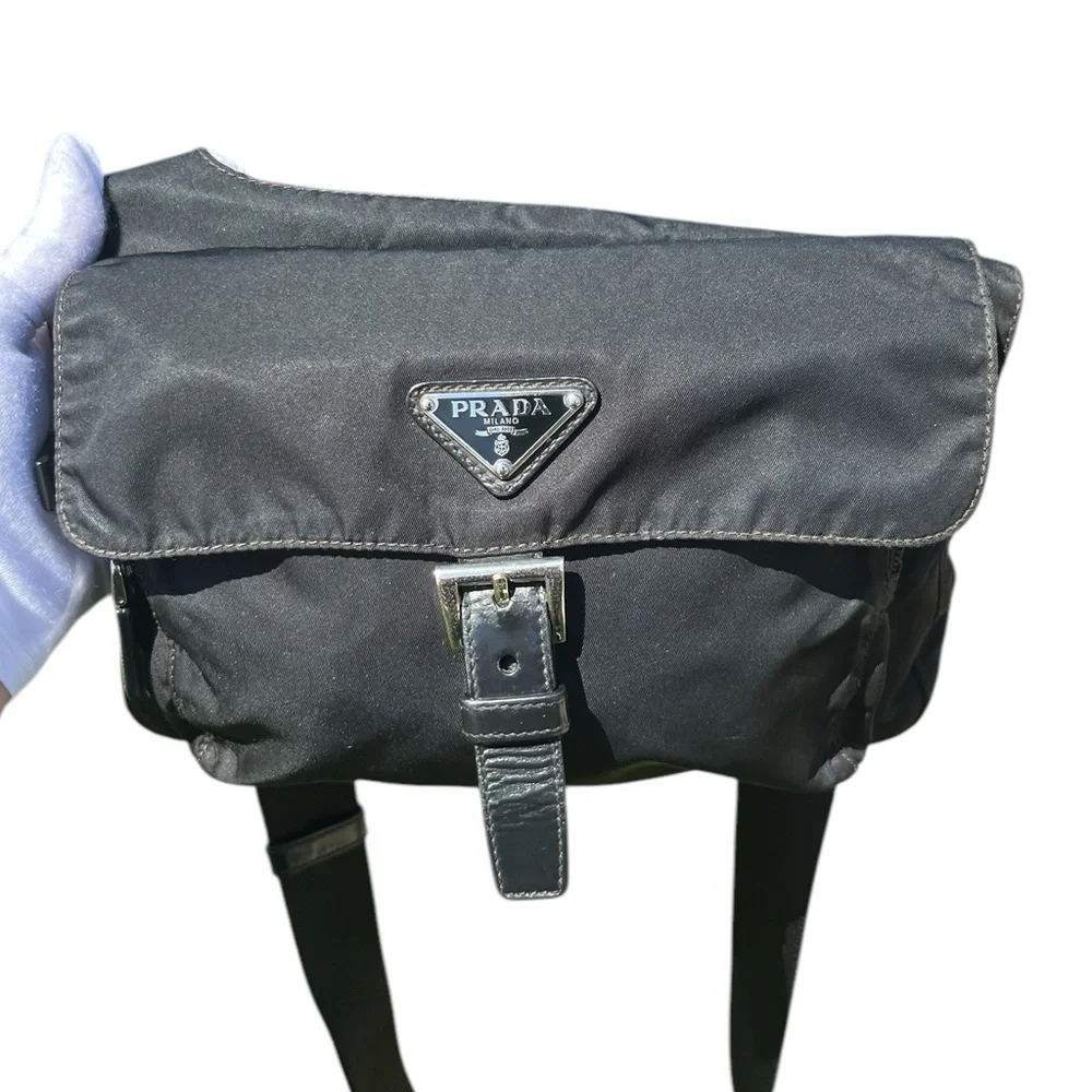 Prada Black Nylon Crossbody Belt Bag - EUC - Picture 2 of 14